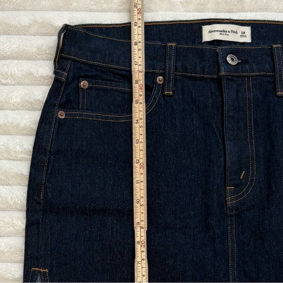 ABERCROMBIE & FITCH Denim Skirt Mid Rise Dark Wash NWT Size 28 - Picture 10 of 10